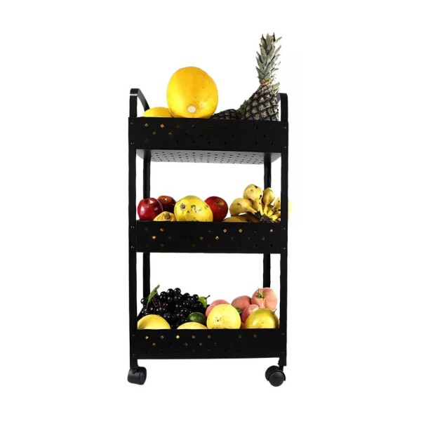 ORGANIZADOR MULTIUSO 3 ESTANTES NEGRO ORGANIZADOR MULTIUSO 3 ESTANTES NEGRO