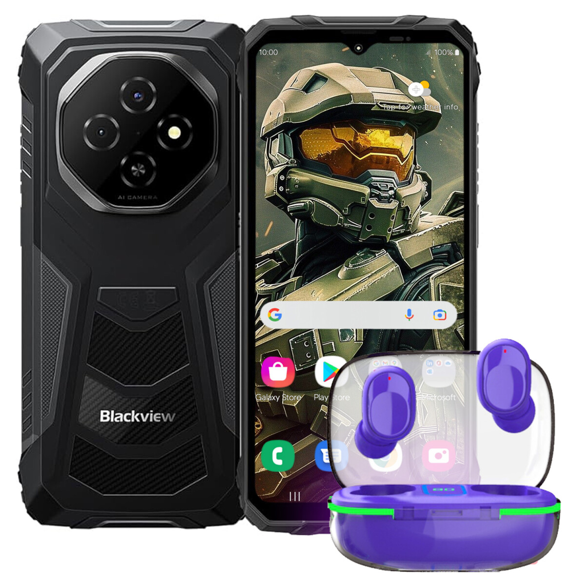 Blackview Fort 1 6gb + 12gb Ram 256gb Robusto Trabajo + Regalo - NEGRO 