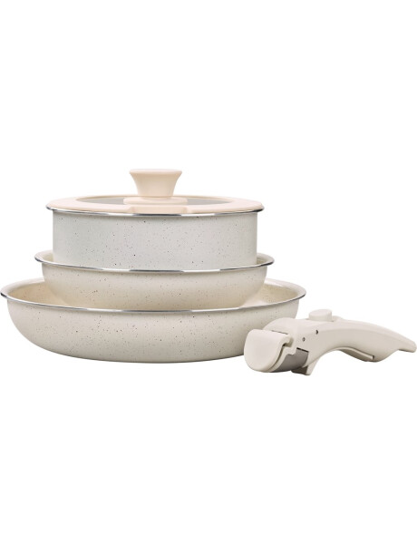 JUEGO BAT. 5 PIEZAS. MANGO DESMONTABLE CERAM.CREMA JUEGO BAT. 5 PIEZAS. MANGO DESMONTABLE CERAM.CREMA