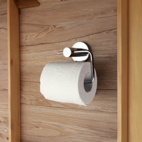 PORTA ROLLO ACCESORIO METAL LINIA ZINC COLOR CROMO BRILLO CROMO