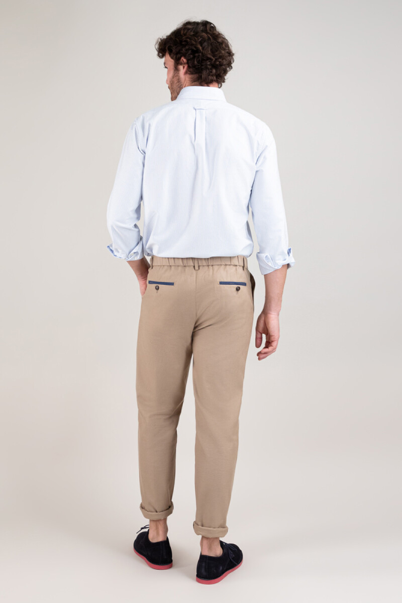 Camisa Oxford El Ganso Rayas Yale Celeste Blanco