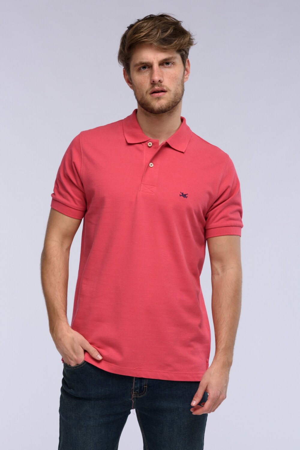 REMERA POLO PIQUE Coral