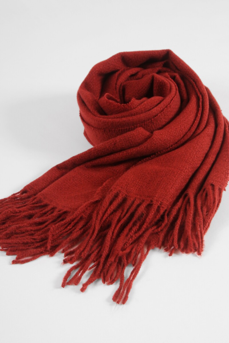 Bufanda tejida lisa rojo
