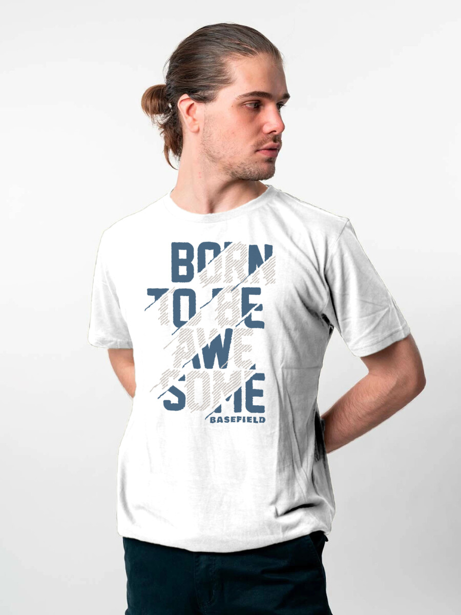 T-Shirt Print Born - White 