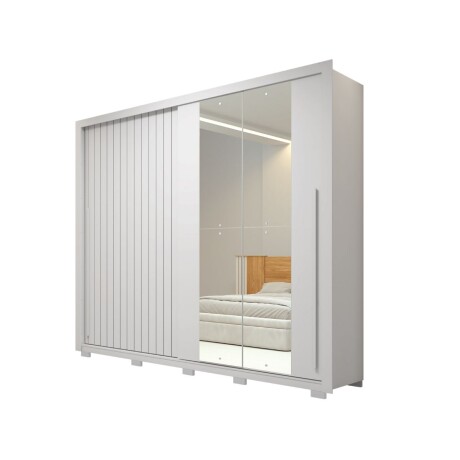 Ropero Romanus - 2 Puertas - C/Espejo Blanco