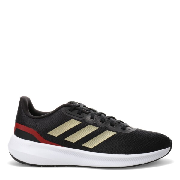 Championes de Hombre Adidas Run Falcon 3 Negro - Dorado - Rojo