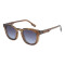 Lentes De Sol One Piece Cuadrado De Acetato Degradado Azul/Caramelo
