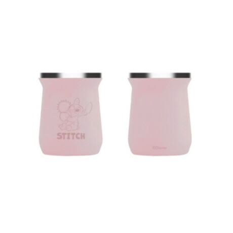 MATE ACERO INOXIDABLE STICH DLS7207 236ML Universo Binario ROSADO