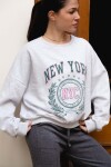Buzo felpa NY Gris