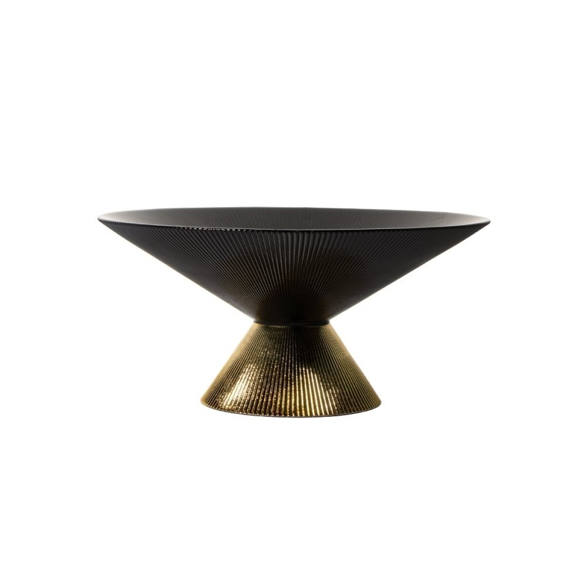 FRUTERO CON PIE D33.5x16CM NEGRO/DORADO 