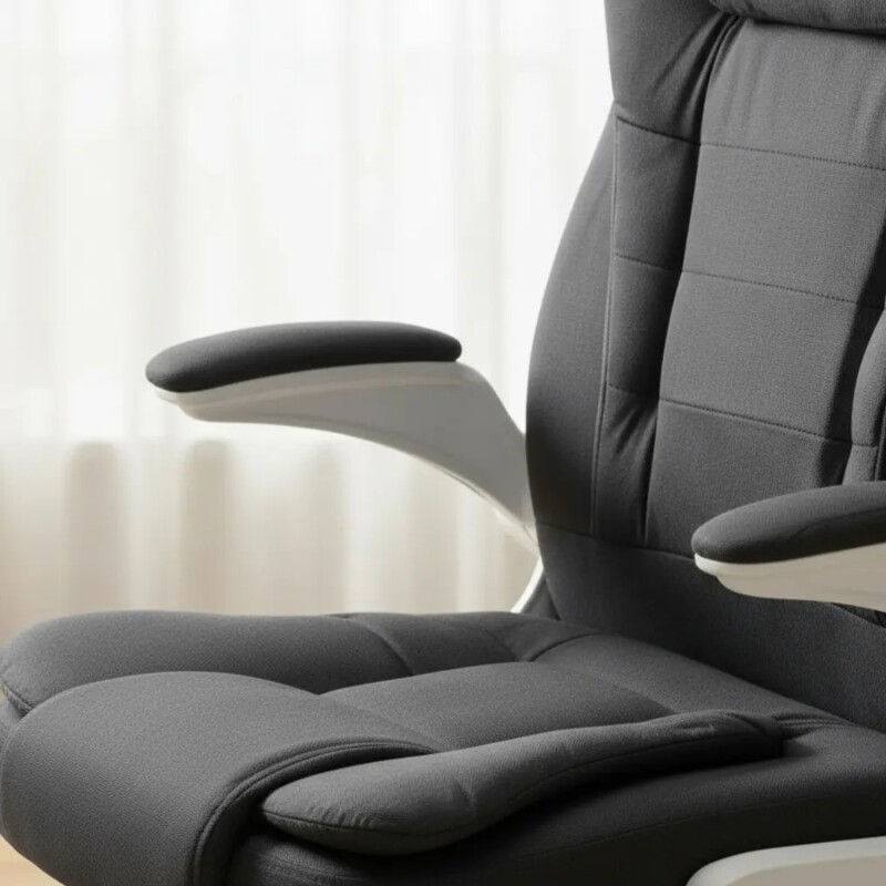 Silla de oficina Giratoria con posabrazos rebatibles Negra Silla de oficina Giratoria con posabrazos rebatibles Negra
