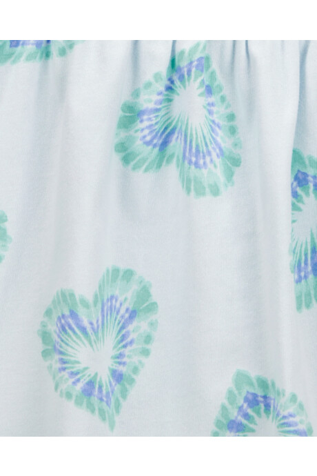 Vestido de algodón, diseño corazones Sin color