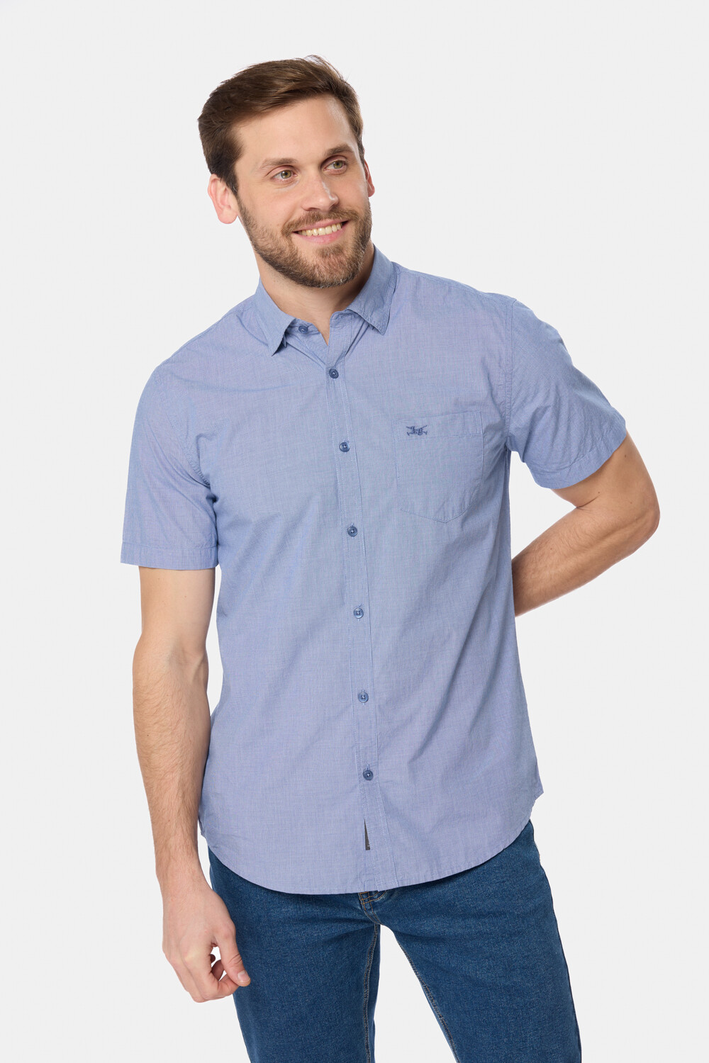 CAMISA A CUADROS Azul