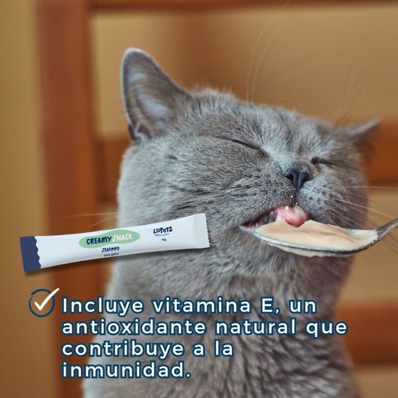 PURÉ LOPETS CREAMY SNACK GATO MARISCOS 60 GRS PURÉ LOPETS CREAMY SNACK GATO MARISCOS 60 GRS