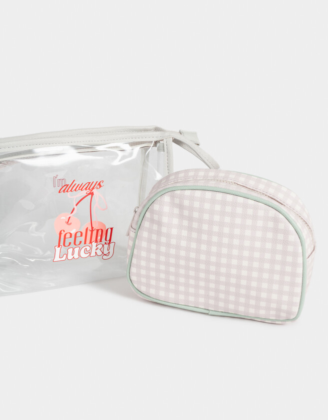 Porta Cosméticos Set De Portacosméticos - Estampado Escoces