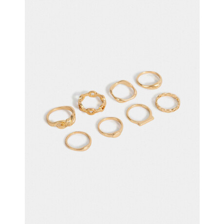 Sets De Anillos De Metal Dorado