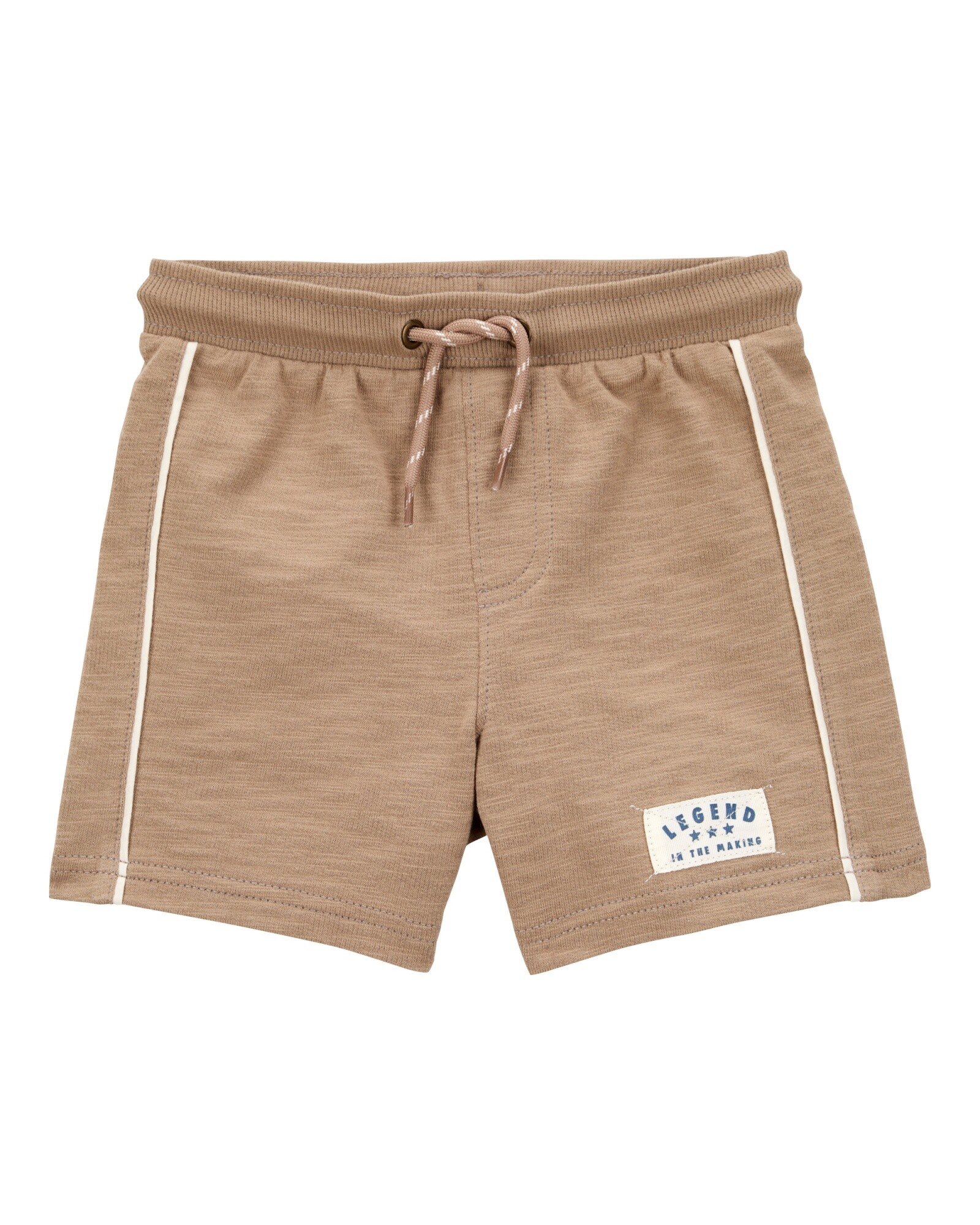Short deportivo de algodón, khaki Sin color