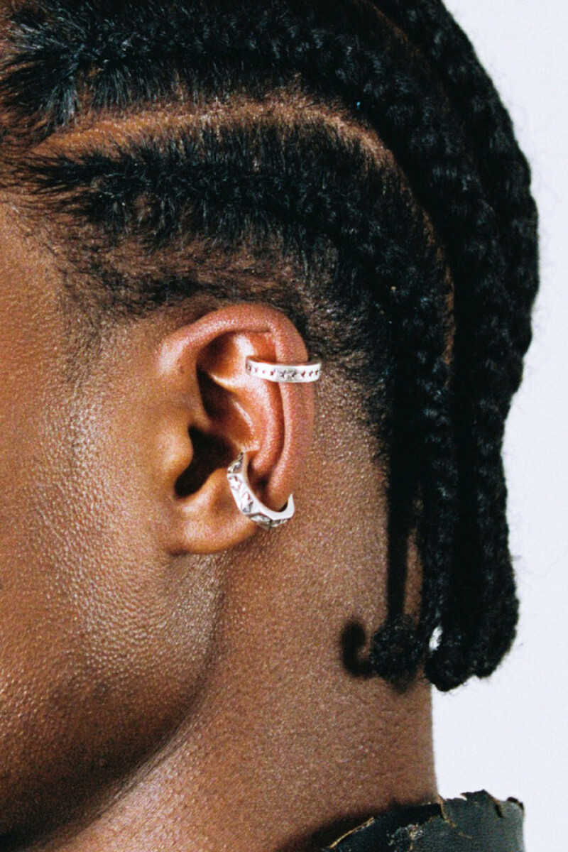 Tesselated Earcuff Plata
