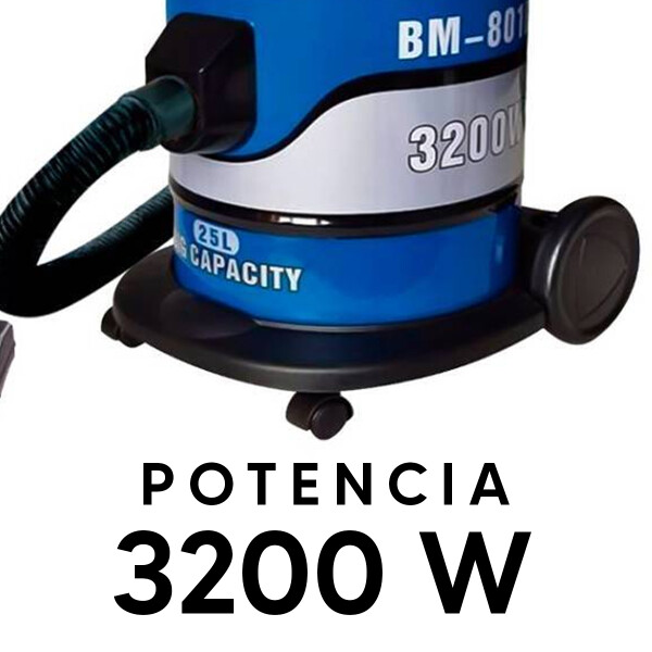 Aspiradora Industrial Boma Bm-801a 3200w 25 L ASPIRADORA BIDON BOMA BM-801A AZUL