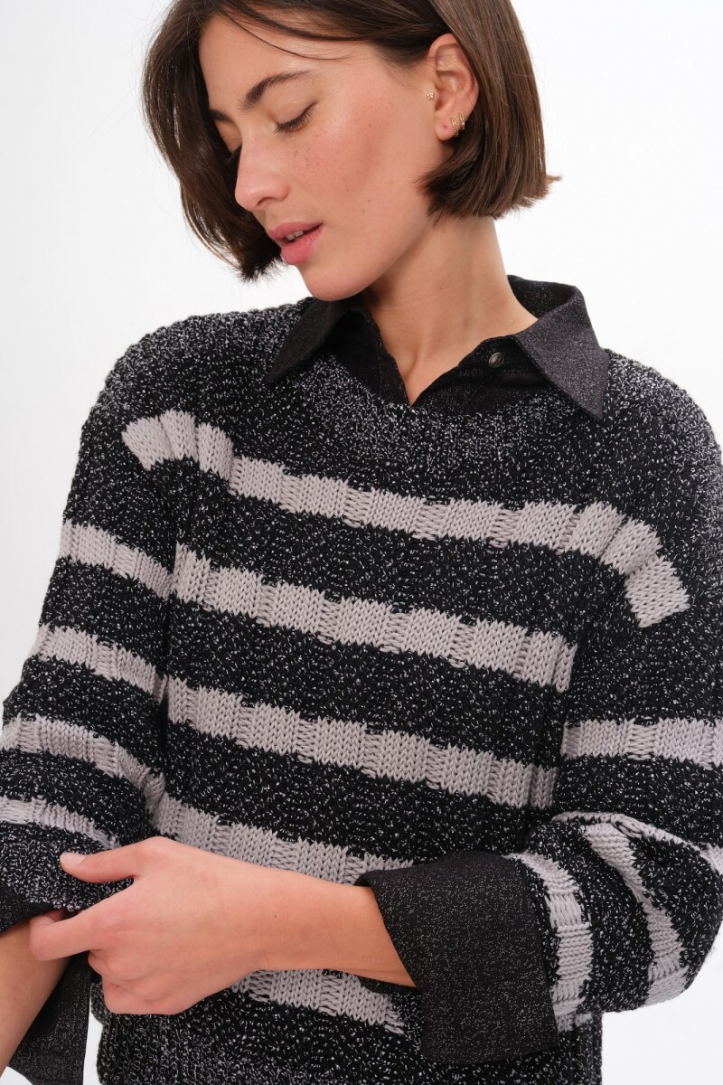 Sweater Serena Negro/Gris