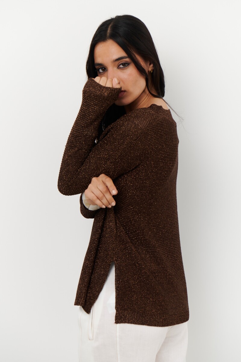 SWEATER V BLINK MARRON