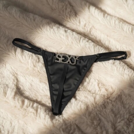Tanga Con Strass Sexy Negro