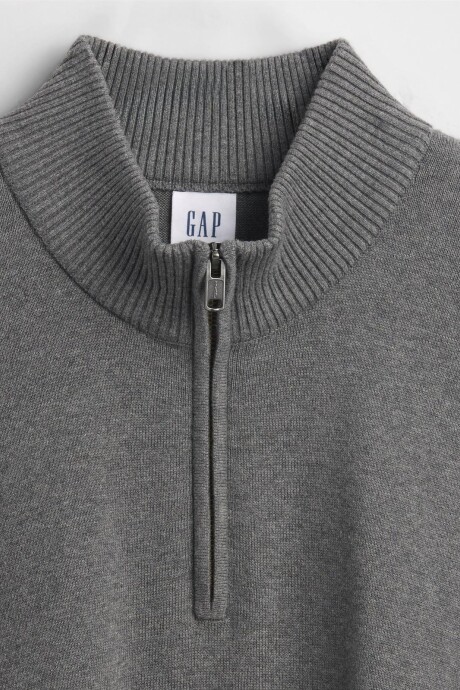 Buzo Medio Cierre Hombre B50 Charcoal Heather