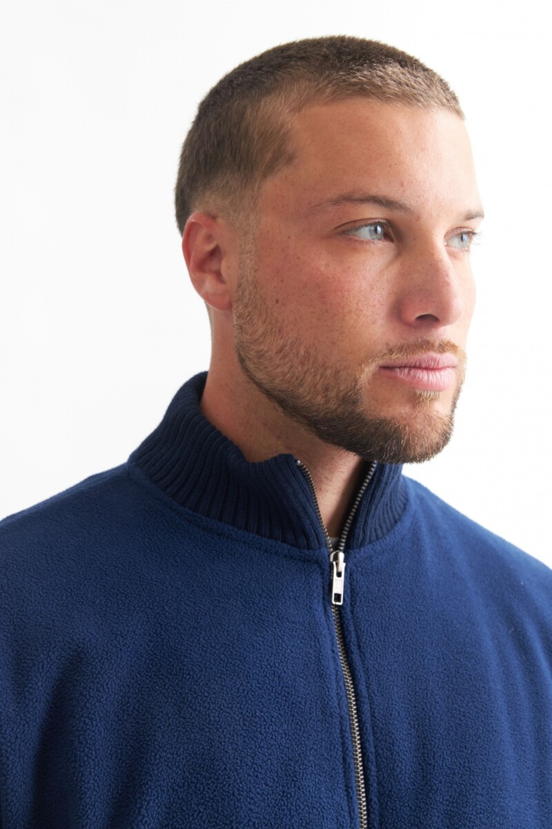 Campera de polar AZUL MARINO