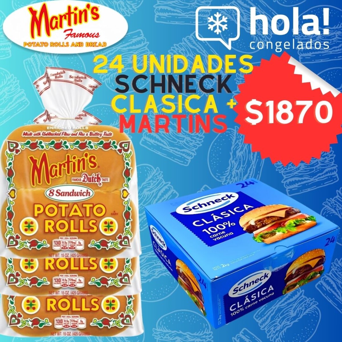 COMBO SCHNECK CLASICA MARTINS 24 UDS 