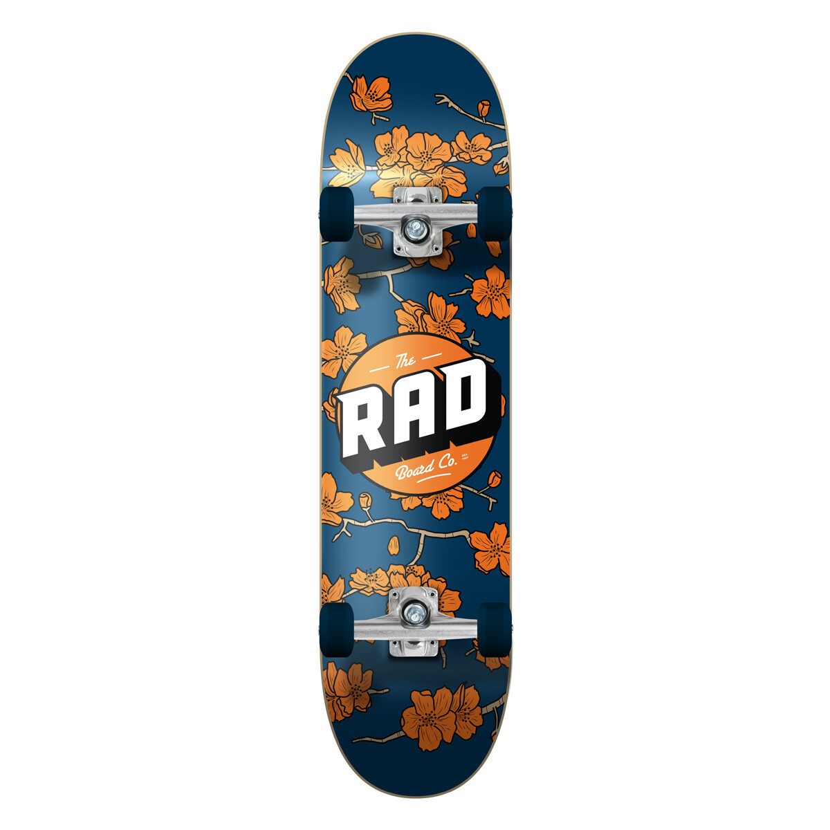Skate Completo Rad Dude 7.5" - Cherry Blossom - Navy Orange 