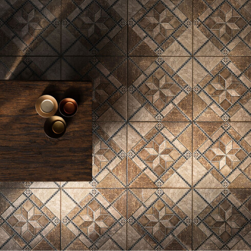 CERAMICA 43X43Cm ANTIDESLIZANTE EXTERIOR CON DISEÑO GRIS