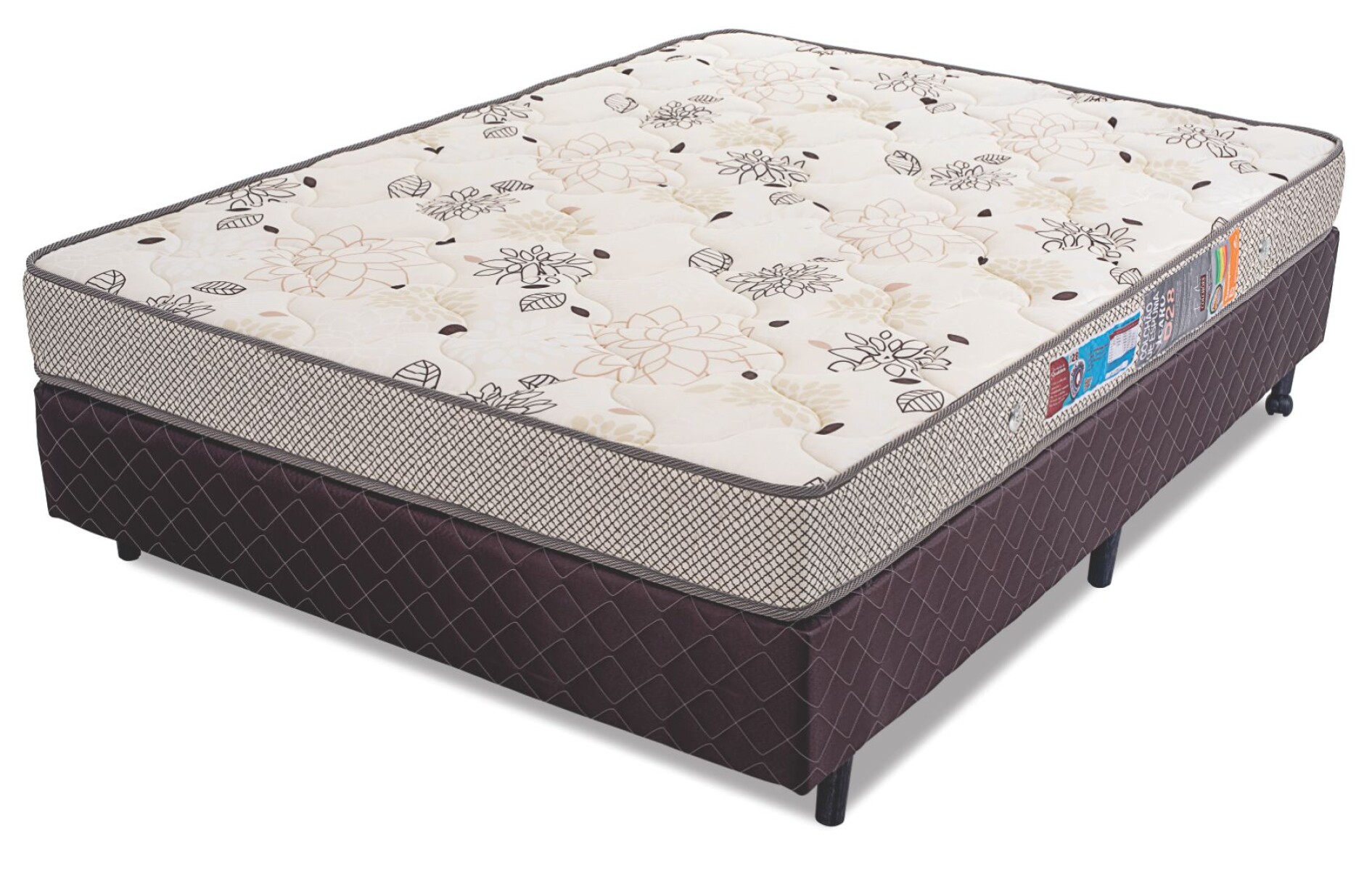 Conjunto Somier + Colchón De Espuma Icaro D28 Queen 158 x 198 x 62 cm 
