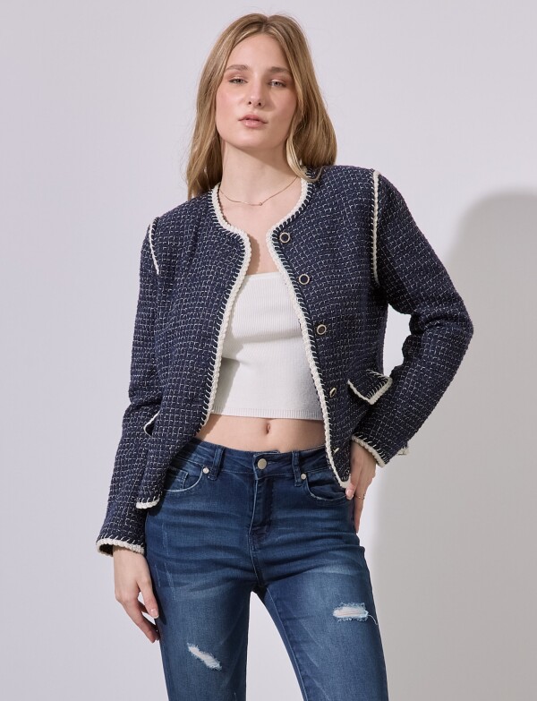 Chaqueta Tweed Lurex AZUL/MULTI