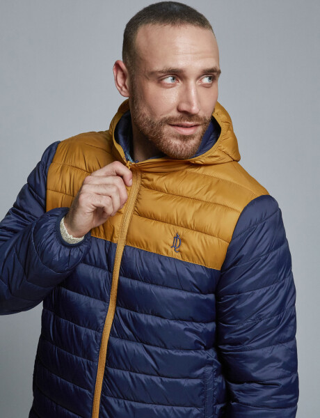 Campera combinada mostaza