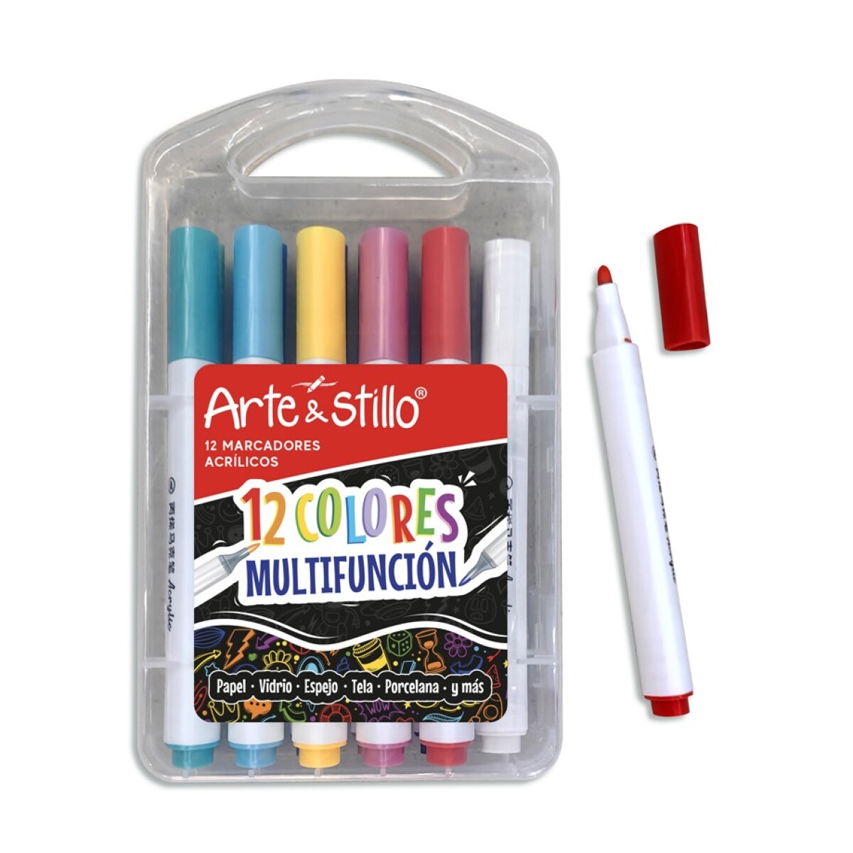 Pack x12 Marcadores Arte Stillo Acrílico 
