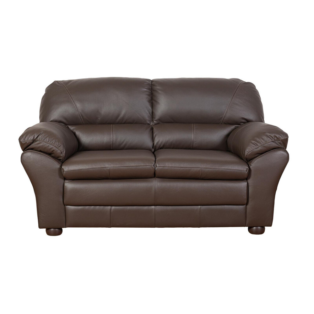 SILLÓN 2 CUERPOS CUERO MARRON FLORENCIA CHOC.