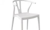 Silla Wishbone de polipropileno Blanco Tiza Silla Wishbone de polipropileno Blanco Tiza