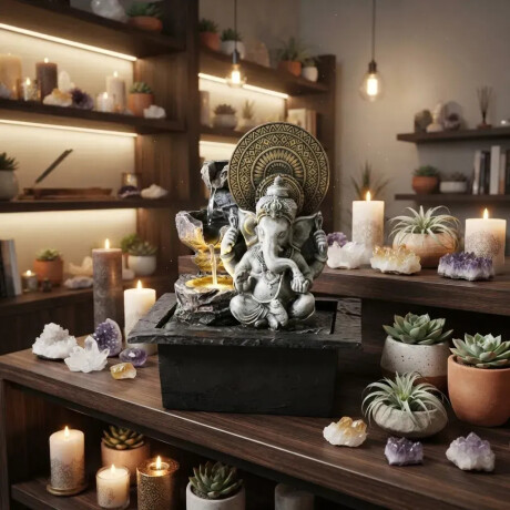 Fuente De Agua Ganesha Gris Fuente De Agua Ganesha Gris