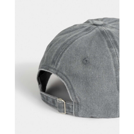 Gorra Denim Bordada Gris Medio