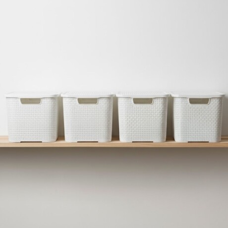 Set x4 caja ratán 20 lts BLANCO