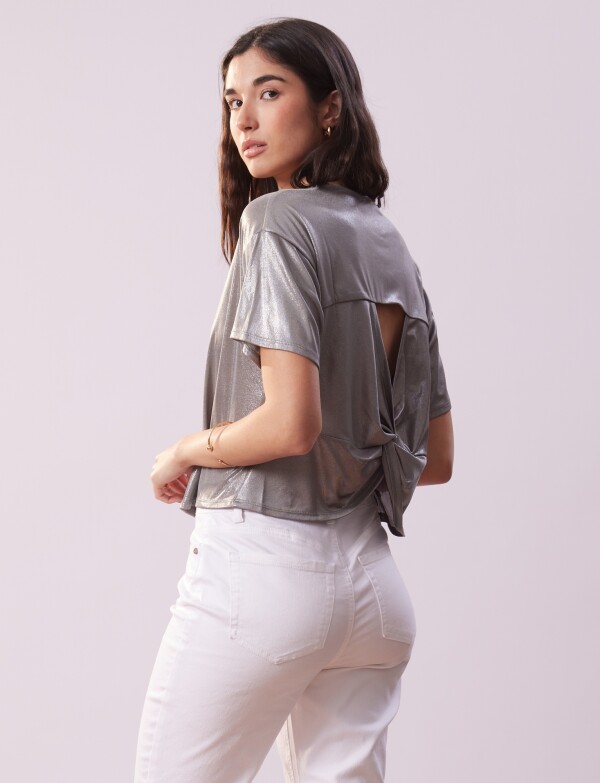 Blusa Metalizada PLATEADO