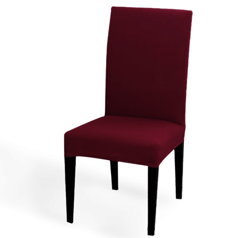 Funda Para Silla Comedor Cubre Asiento Elastizada Y Lavable Variante Color Bordó
