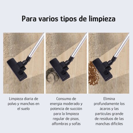 Aspiradora De Mano y Piso 2 en 1 Liviana Potente Negro/gris