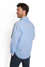 Camisa Lino-Cotton Guarnieri LIGHT BLUE