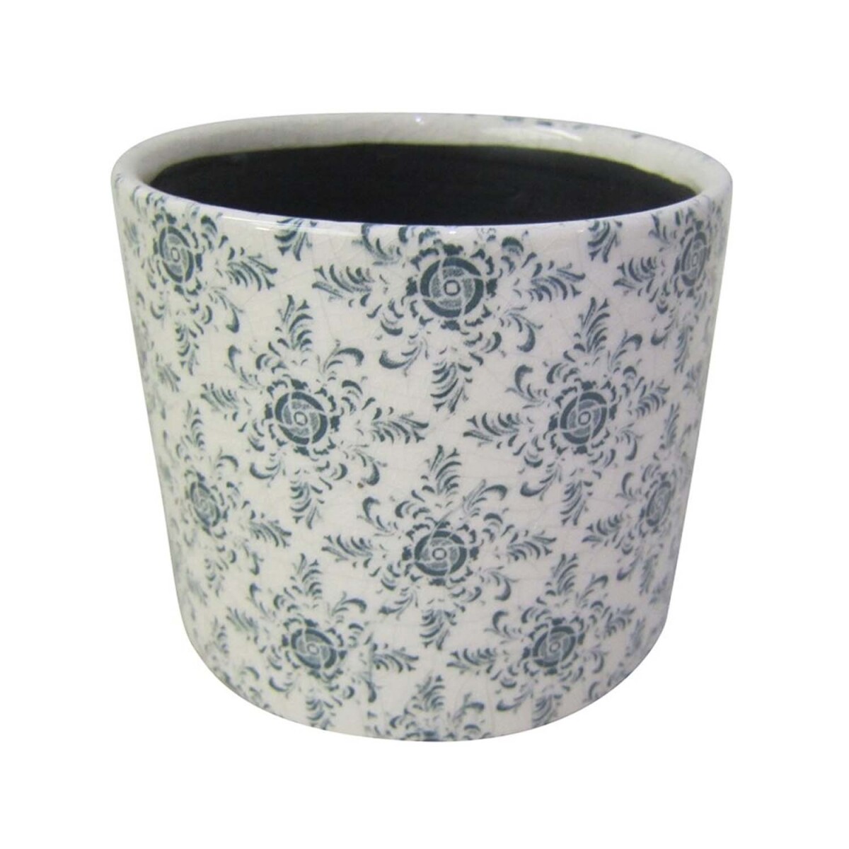 Maceta Redonda en Cerámica con Diseño Decorativo Ø12x10.5cm - Maceta Redonda En Cerámica Con Diseño Decorativo ø12x10.5cm 