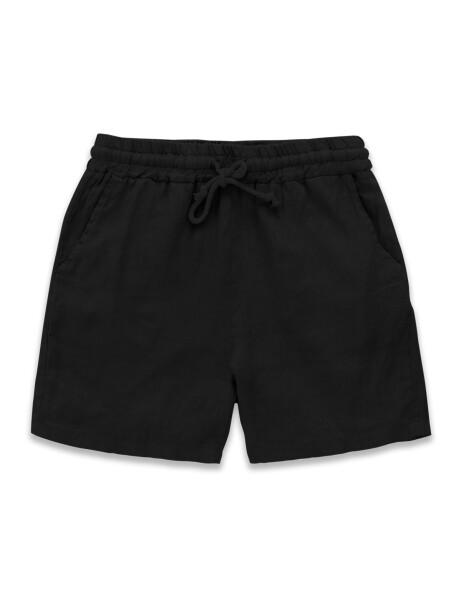 Linen shorts BLACK