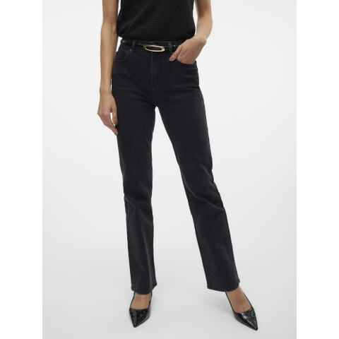 VMTESSA HR STRAIGHT JEANS LI134 GA NOOS BLACK DENIM