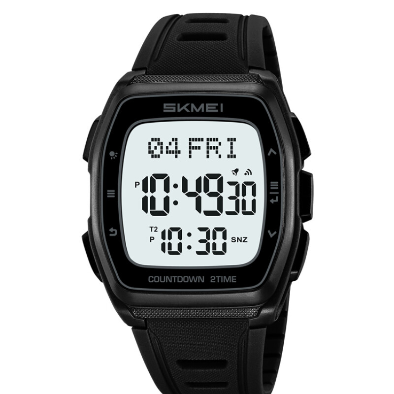 Reloj Skmei 2441BKWT digital unisex en resina negra Negro