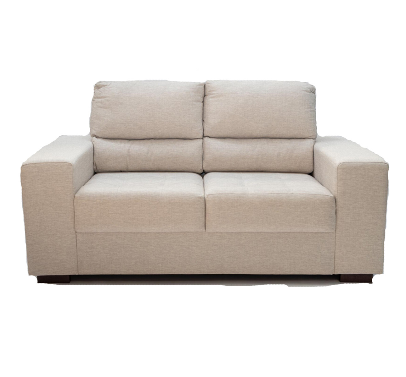 SOFA 2 CUERPOS - TAPIZADO RUSTICO CLARO 