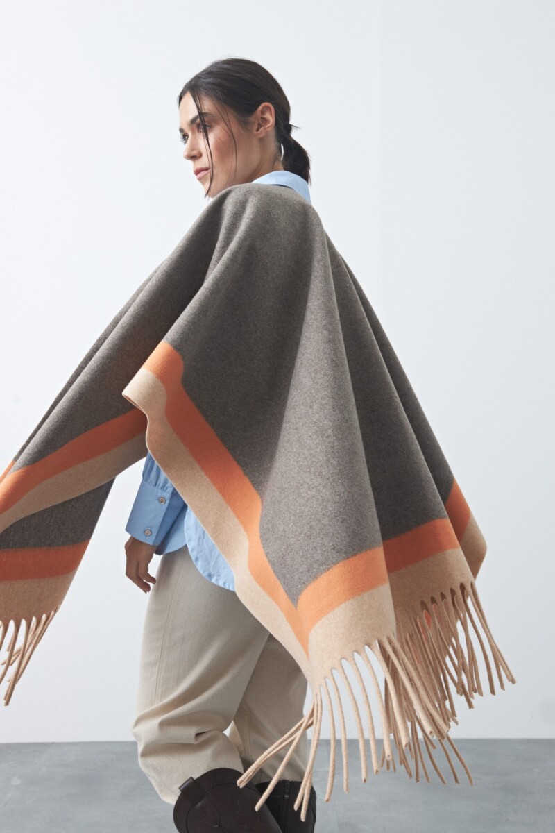 PONCHO OUZO Gris Melange